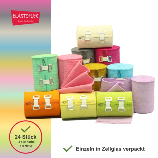 ELASTOFLEX-Langzugbinde gedehnt COLORMIX V