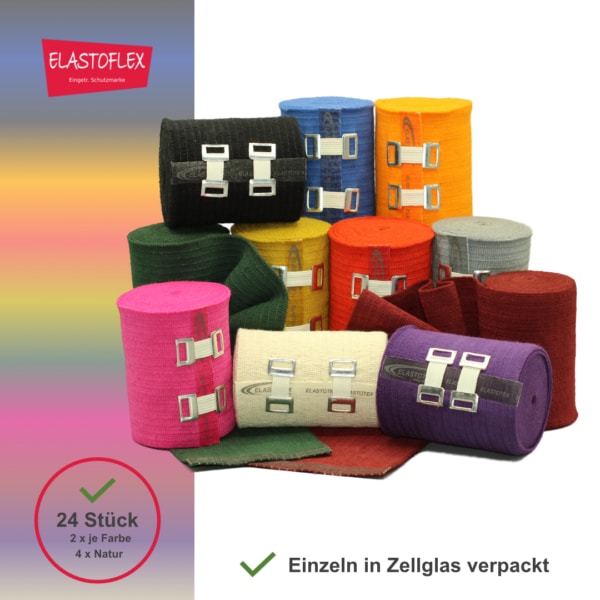 ELASTOFLEX-Langzugbinde gedehnt COLORMIX VI