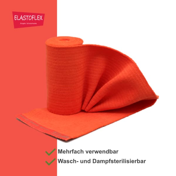 ELASTOFLEX-Langzugbinde gedehnt Korallrot – Bild 2