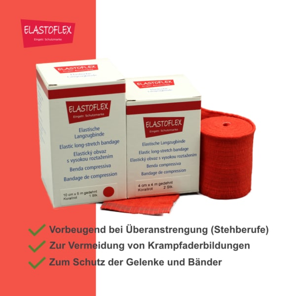 ELASTOFLEX-Langzugbinde gedehnt Korallrot – Bild 3