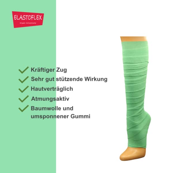 ELASTOFLEX-Langzugbinde gedehnt Lightgreen – Bild 4