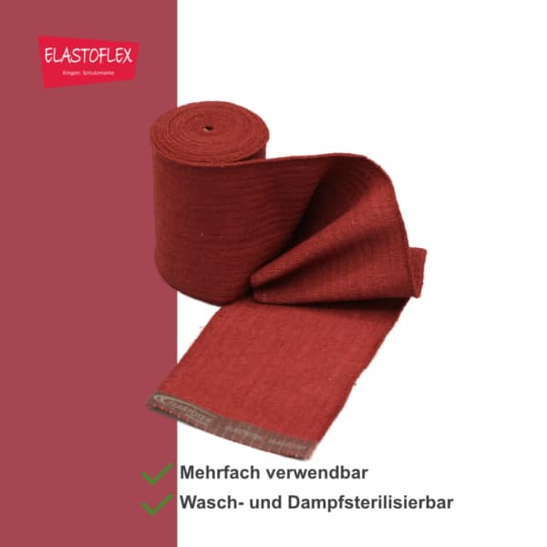 ELASTOFLEX-Langzugbinde gedehnt Maroon – Bild 2