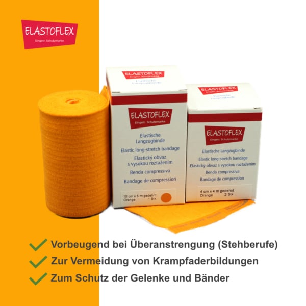 ELASTOFLEX-Langzugbinde gedehnt Orange – Bild 3