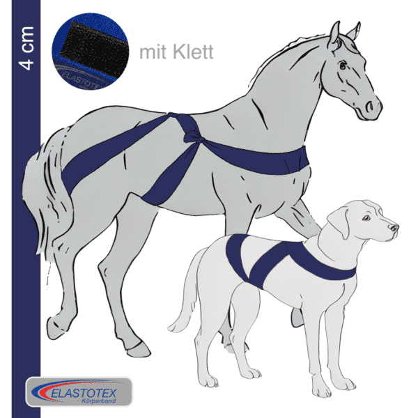 Navy mit einer Breite von 4 cm mit Klett