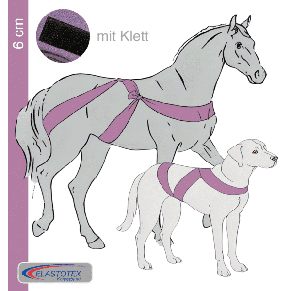 Lilac mit einer Breite von 6 cm mit Klett