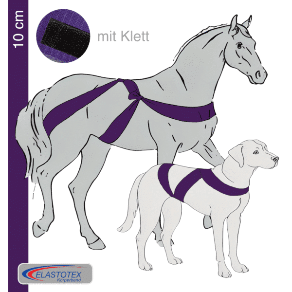 Darkviolett mit einer Breite von 10 cm mit Klett