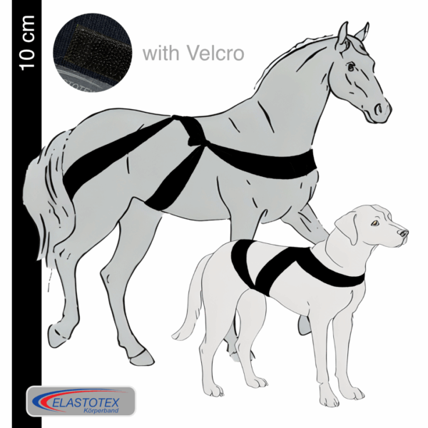 Black 10 cm wide with Velcro fastener