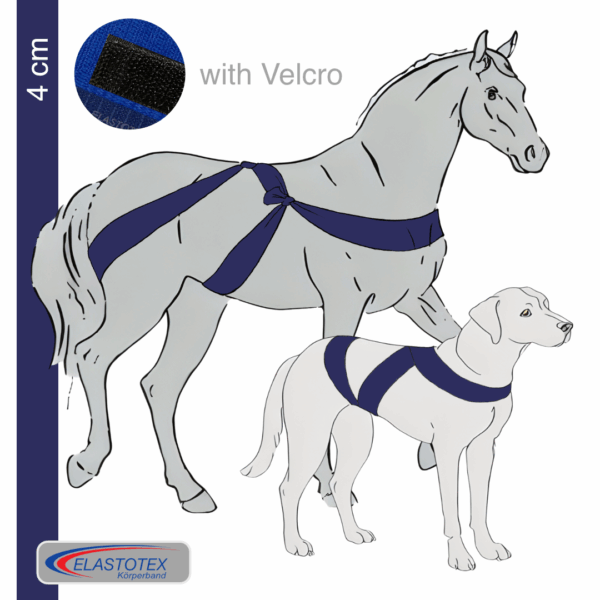Navy 4 cm wide with Velcro fastener