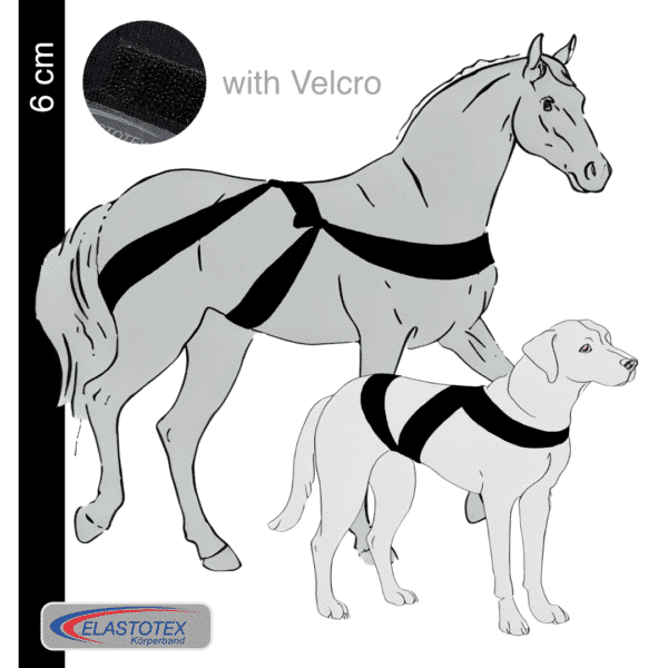Black 6 cm wide with Velcro fastener