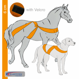 Orange mit einer Breite von 6 cm mit Klett
